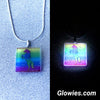 Square Rainbow Unicorn Glow in the dark Necklace