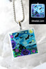 Valloween Bats & Roses Glow in the dark Necklace