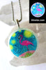 Starry Night Flamingo Glow in the dark necklace