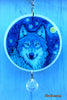 Starry Night Wolf Suncatcher Glow Decor