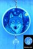 Starry Night Wolf Suncatcher Glow Decor