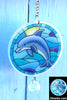 Dolphin Glow Sun Catcher with Crystal