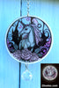 Pastel Goth Unicorn Glow Sun Catcher with Crystal