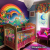 Aqua Purple Glow Moon Sun Catcher Rain Drop Mobile