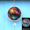 Flamingo Glow Sun Catcher with Crystal