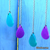 Aqua Purple Glow Moon Sun Catcher Rain Drop Mobile