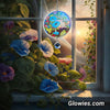 Morning Glory Glow Sun Catcher with Crystal