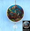 Mushrooms Glow Sun Catcher with Crystal