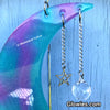 Aqua Purple Glow Moon Sun Catcher Rain Drop Mobile