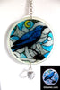 Raven Glow Sun Catcher with Crystal