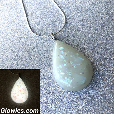 Opal Teardrop Glow Necklace