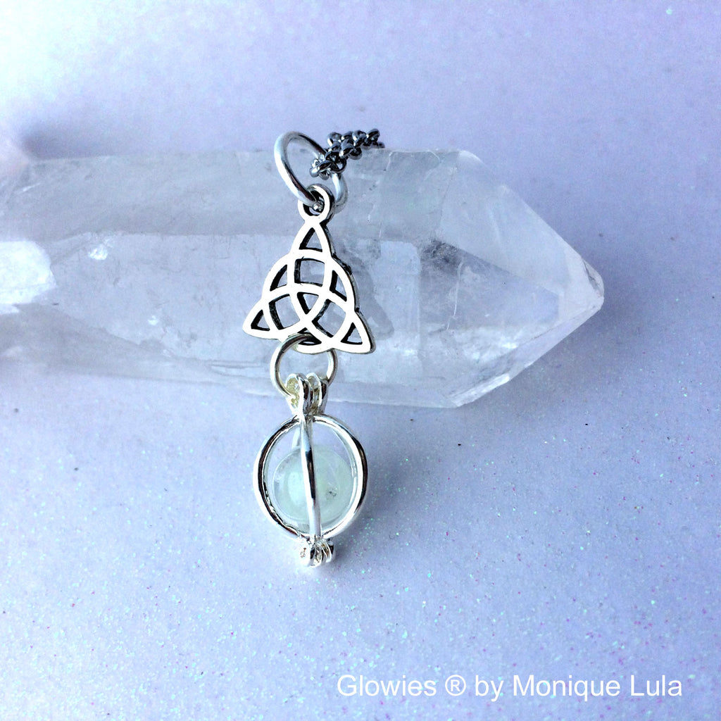 Triquetra Glowing Orb Necklace
