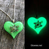 Lula Heart with Turtle Glow in the dark Necklace