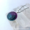 Crescent Moon with Stars Glow Art Necklace