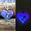 Kitty Cat Heart glow in the dark Necklace