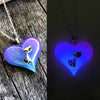 Kitty Cat Heart glow in the dark Necklace