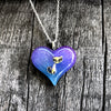 Kitty Cat Heart glow in the dark Necklace