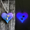 Kitty Cat Heart glow in the dark Necklace