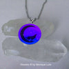 Howling Wolf on the Moon Glow Art Necklace