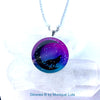 Howling Wolf on the Moon Glow Art Necklace