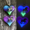 Aurora Borealis Twilight Unicorn glow in the dark Lula Heart Necklace