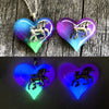 Aurora Borealis Twilight Unicorn glow in the dark Lula Heart Necklace