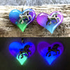 Aurora Borealis Twilight Unicorn glow in the dark Lula Heart Necklace