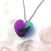 Howling Wolf Glow Heart Necklace