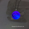 Twilight Blue & Purple Glow Moon Necklace