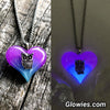 Owl Heart Glow in the dark Necklace