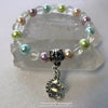 Unicorn Glow in the Dark Glass Pastel Pearls Beaded Stackable Bracelet