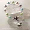 Unicorn Glow in the Dark Glass Pastel Pearls Beaded Stackable Bracelet