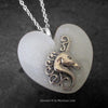 Unicorn Heart Glow in the dark necklace
