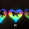Rainbow Glow Lula Heart with Unicorn Inside Necklace