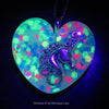 Unicorn Heart Glow in the dark necklace