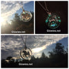 Unicorn Flying Through Rainbow Night Sky Glow Necklace