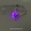 Ultra Violet Purple Frozen Glowing Heart Necklace