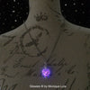 Ultra Violet Purple Frozen Glowing Heart Necklace