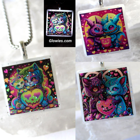 Valloween Valentine's Day Halloween Glow in the dark necklaces