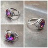 Volcano Crystal Adjustable Victorian Ring