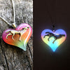 Howling Wolf Glow in the dark Lula Heart Necklace