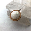 Round Wood Opal Glow Stone Necklace