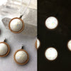 Round Wood Opal Glow Stone Necklace